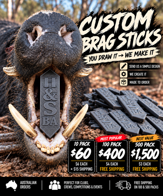 BRAG STICKS - CUSTOM DESIGN